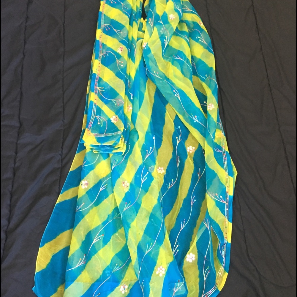 Chiffon lehriya sari